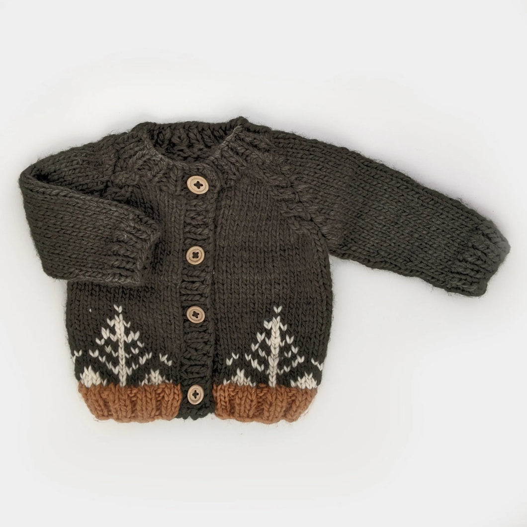 Loden Forest Knit Cardigan Sweater