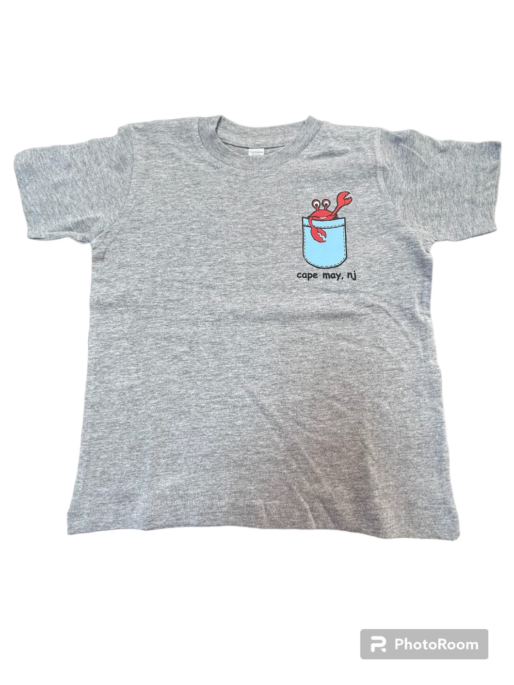 Crab Pocket Cape May NJ T-Shirt Grey