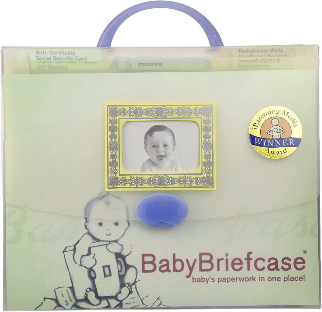 Baby Briefcase Baby Paperwork Organizer, Mint/Periwinkle