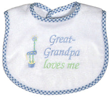 Load image into Gallery viewer, Great-Grandpa Loves Me Bib

