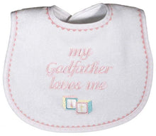 Load image into Gallery viewer, My Godfather Loves Me Bib
