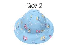Load image into Gallery viewer, Reversible Rainbow/Unicorn Patterned Sun Hat
