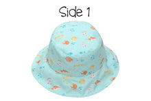 Load image into Gallery viewer, Reversible Fish/JellyFish Patterned Sun Hat
