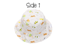 Load image into Gallery viewer, Reversible Grey Zoo Patterned Sun Hat
