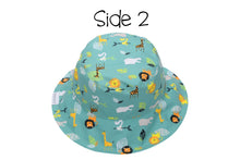 Load image into Gallery viewer, Reversible Grey Zoo Patterned Sun Hat
