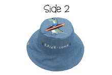 Load image into Gallery viewer, Reversible Dino/Surfer Sun Hat
