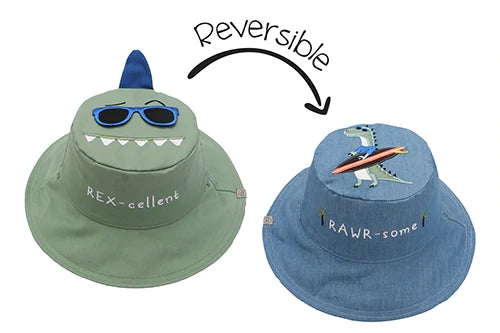 Reversible Dino/Surfer Sun Hat