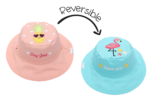 Reversible Flamingo/Pineapple Sun Hat