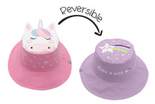 Load image into Gallery viewer, Reversible Unicorn/Star Sun Hat
