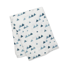 Load image into Gallery viewer, Navy Triangles Swaddling Blanket
