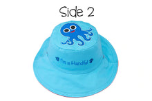 Load image into Gallery viewer, Reversible Whale/Octopus Sun Hat
